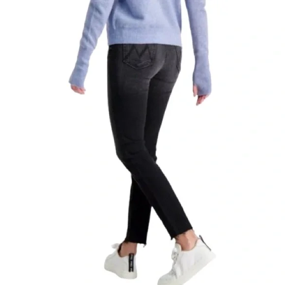MOTHER Denim Looker Ankle Fray Gray Size 27 EUC